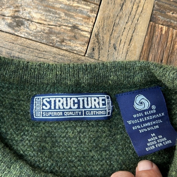 Men’s Structure Lambswool Crewneck Sweater Size Medium - Picture 2 of 7